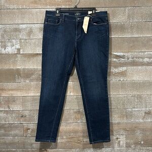 Loft modern skinny darkwash jeans size 14